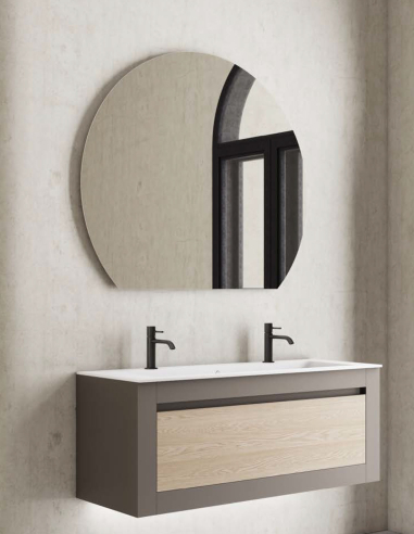 Espejo de baño Halo horizontal sin marco