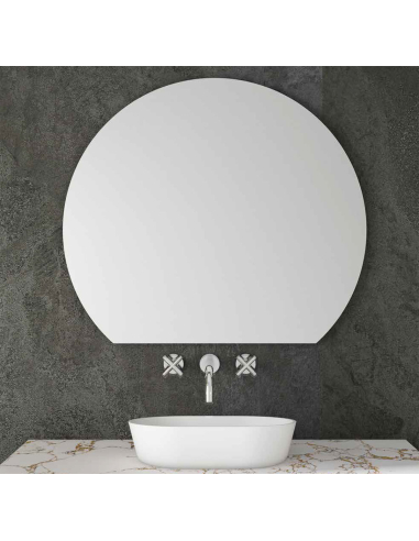 Espejo de baño Halo horizontal sin marco