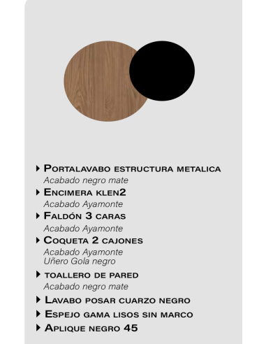 Mueble de baño modelo 24 de 80 cm con...