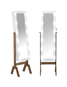 Espejo joyero pie de madera... 2