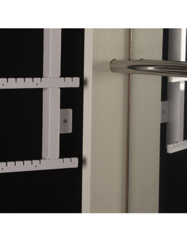 Espejo joyero de pie blanco con marco...