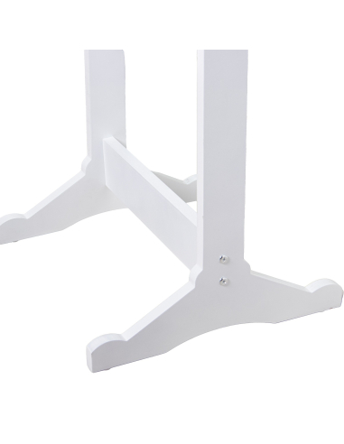 Espejo joyero de pie blanco con marco...