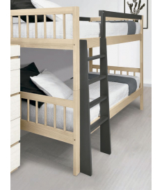 Habitación juvenil con litera Coral palillos 2