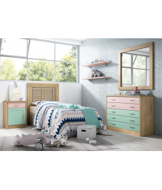 Habitación juvenil Coral cabecero Gala