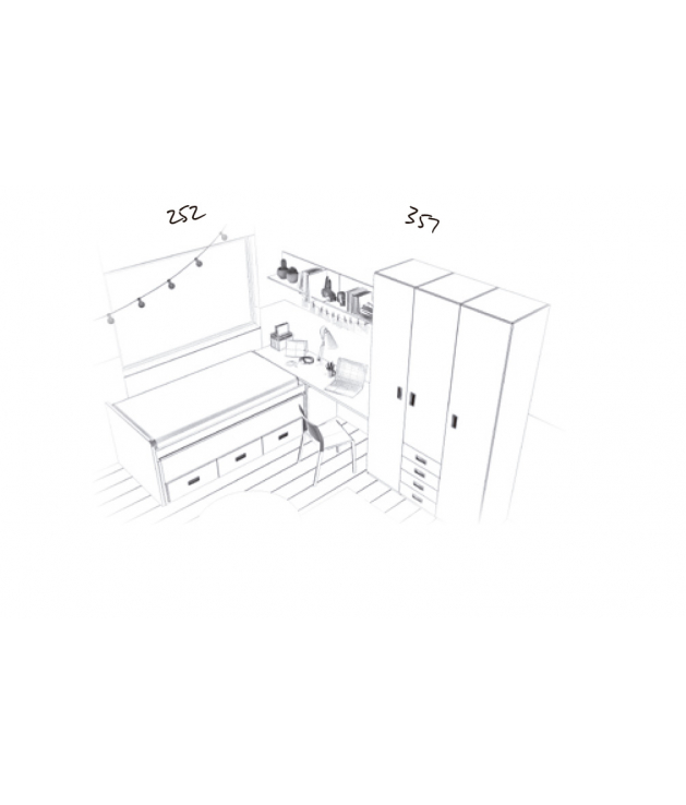 Composición habitación juvenil B002 Composición habitación juvenil B002