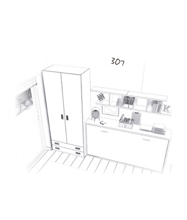 Habitación juvenil cama abatible Basic 42