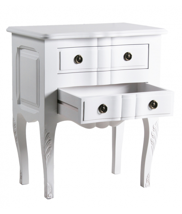 Mesita clásica dos cajones