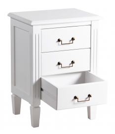 Mesita de noche clásica tres cajones 2