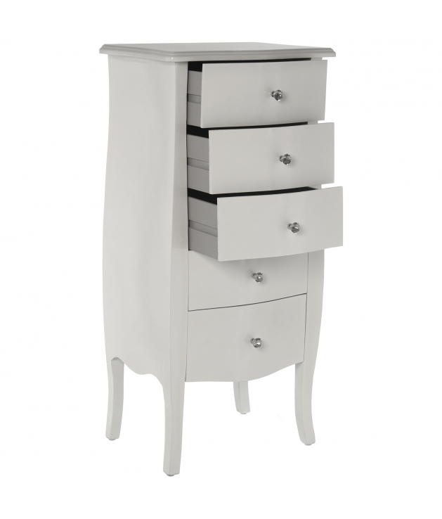 Sinfonier vintage 5 cajones madera blanca Sinfonier vintage 5 cajones madera blanca