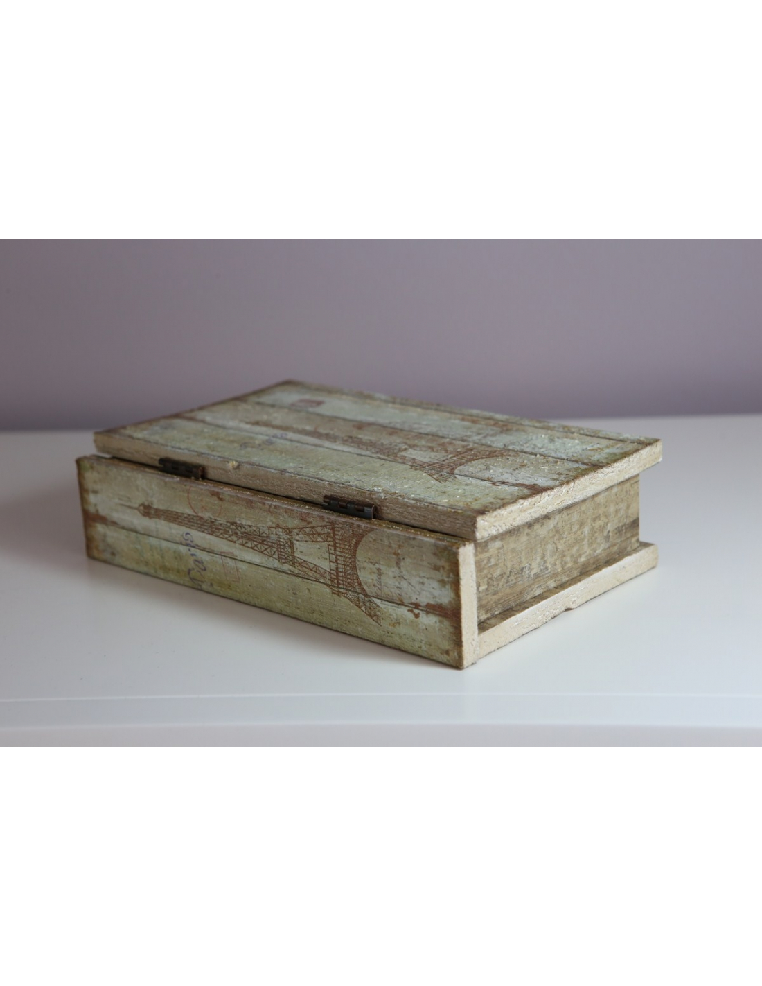 Caja libro madera Torre Eiffiel