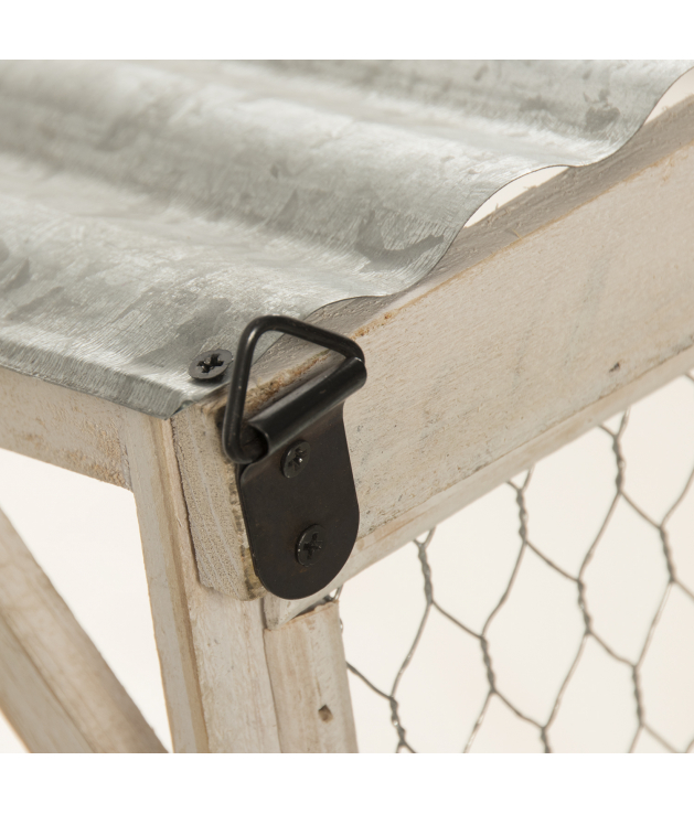 Jardinera madera blanca 35x12x35 cm