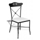 Silla de comedor forja mod. Apolo con cojín Silla de comedor forja mod. Apolo con cojín