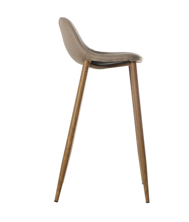 Set 4 taburetes tela crema c/patas...