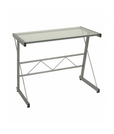 Mesa ordenador metal/cristal 2