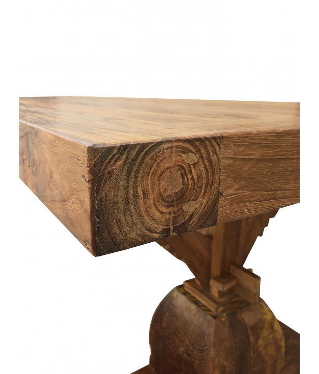 Mesa comedor teka patas torneadas