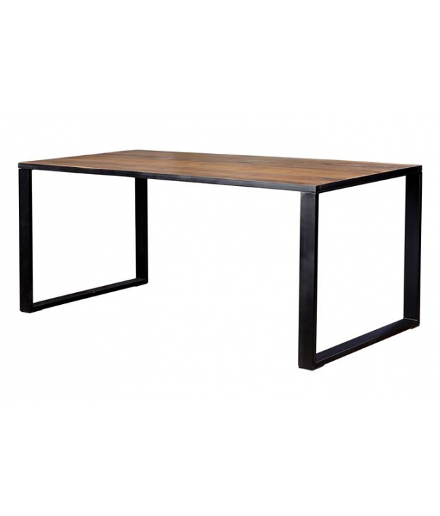 Mesa de comedor madera mango macizo y forja Mesa de comedor madera mango macizo y forja