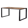 Mesa de comedor madera mango macizo y forja