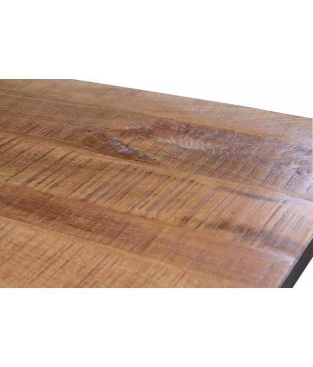 Mesa de comedor madera mango macizo y forja Mesa de comedor madera mango macizo y forja