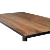 Mesa de comedor madera mango macizo y forja