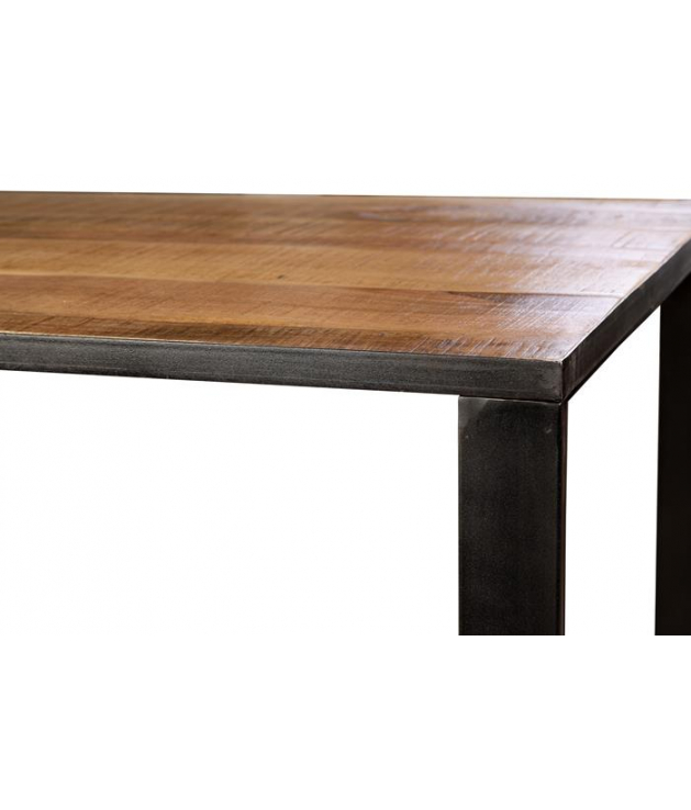 Mesa de comedor madera mango macizo y forja Mesa de comedor madera mango macizo y forja