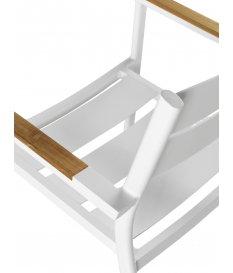 Silla con brazos exterior Cemic color blanco 2