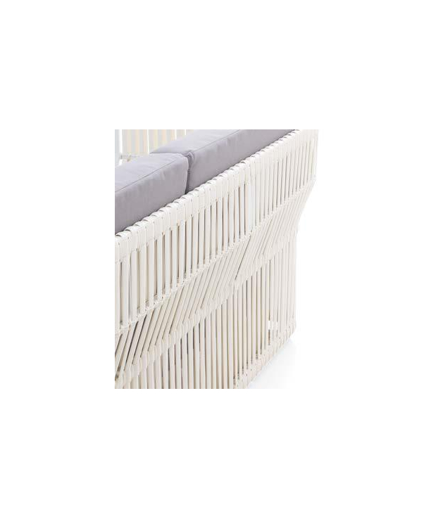 Sofá rinconera jardín Cires con mesa de apoyo