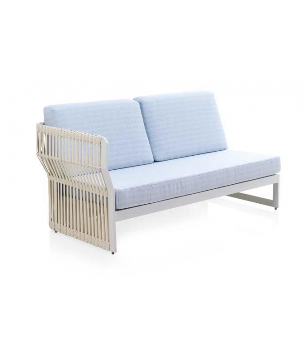 Sofá rinconera jardín Cires con mesa de apoyo