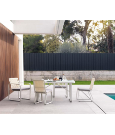 Mesa de comedor jardín rectangular Cires 2