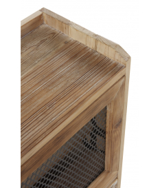 Mueble zapatero madera natural dos cajones 2