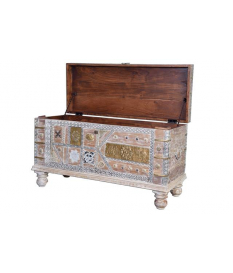 Baúl en madera mango detalles bronce 2