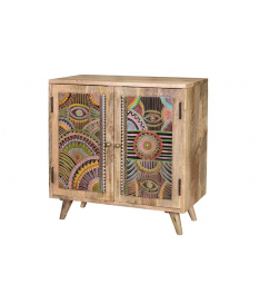 Mueble recibidor detalles pintados a mano