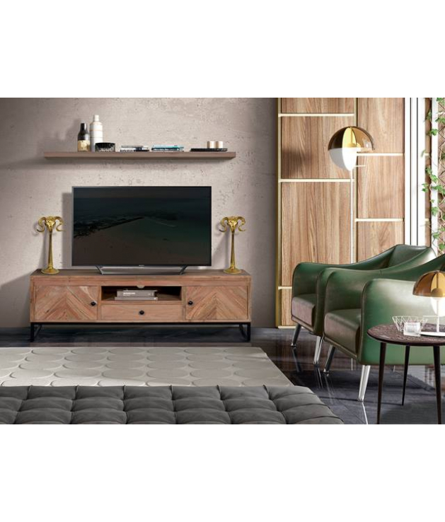 Mueble tv Acacia de 2 puertas y 1...
