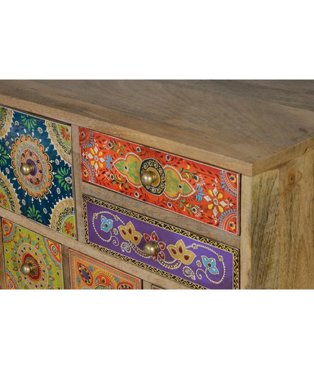 Mesita de noche 9 cajones en madera...