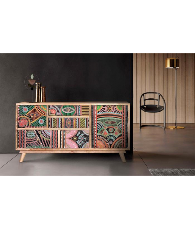 Cómoda con 5 cajones en madera de...