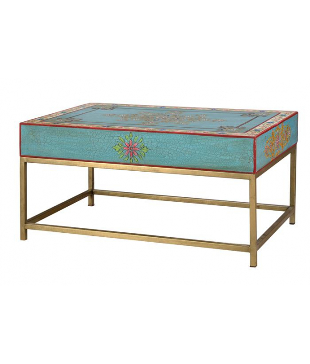 Mesa de centro con 1 cajón pintado a...