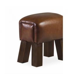 Taburete rectangular piel 2