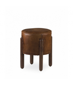 Taburete redondo piel
