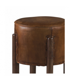 Taburete redondo piel 2