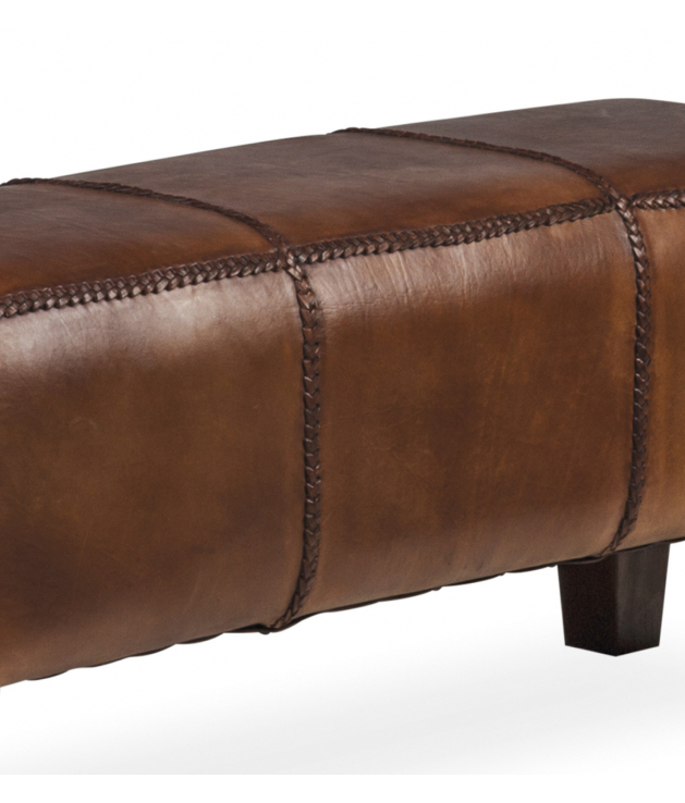 Banqueta trenza piel