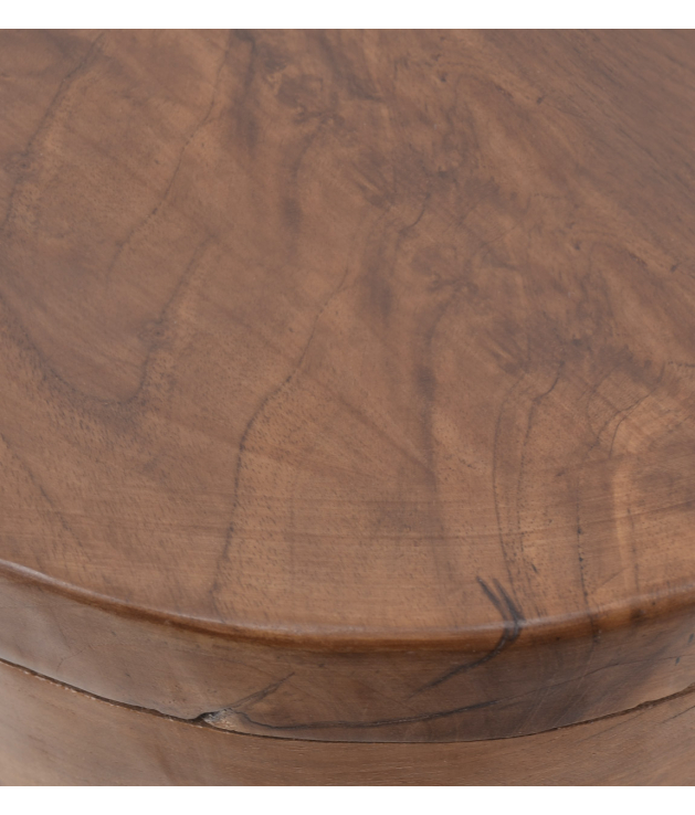 Taburete teka troncos horizontales