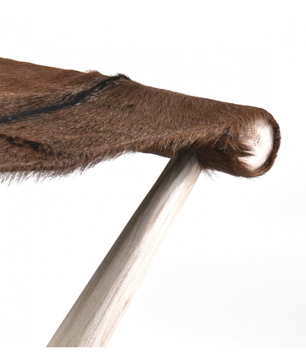 Taburete plegable piel cabra