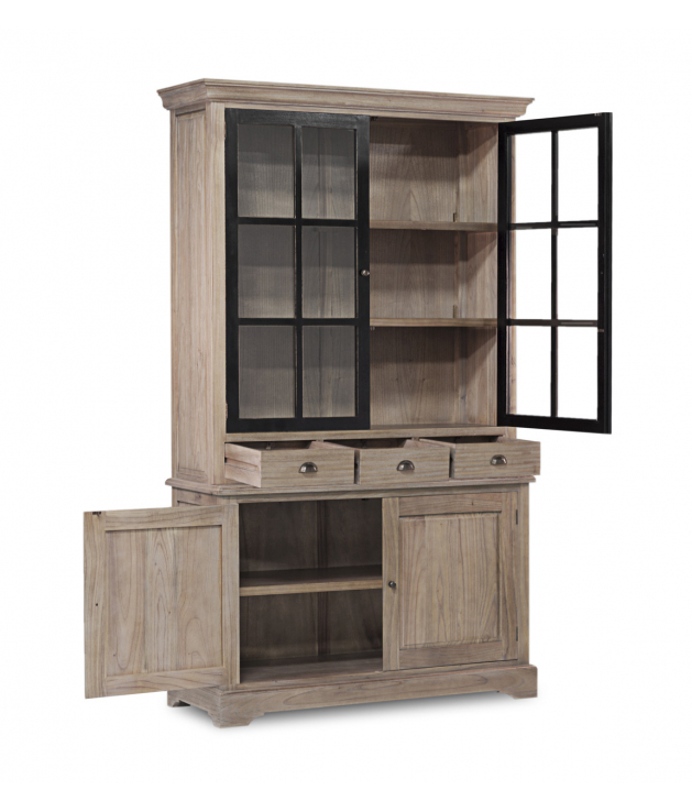 Vitrina Siena 3 cajones 4 puertas