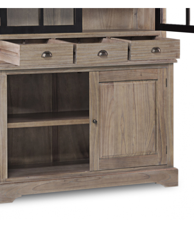 Vitrina Siena 3 cajones 4 puertas