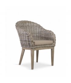 Sillón rattán blanqueado...