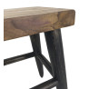 Taburete rectangular patas negras | Kasas Decoración
