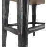 Taburete rectangular patas negras | Kasas Decoración