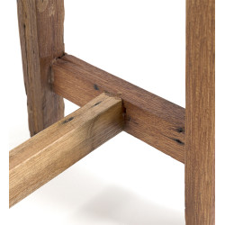 Taburete rectangular teka reciclada | Kasas Decoración