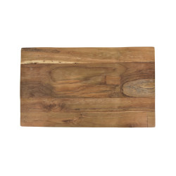 Taburete rectangular teka reciclada | Kasas Decoración