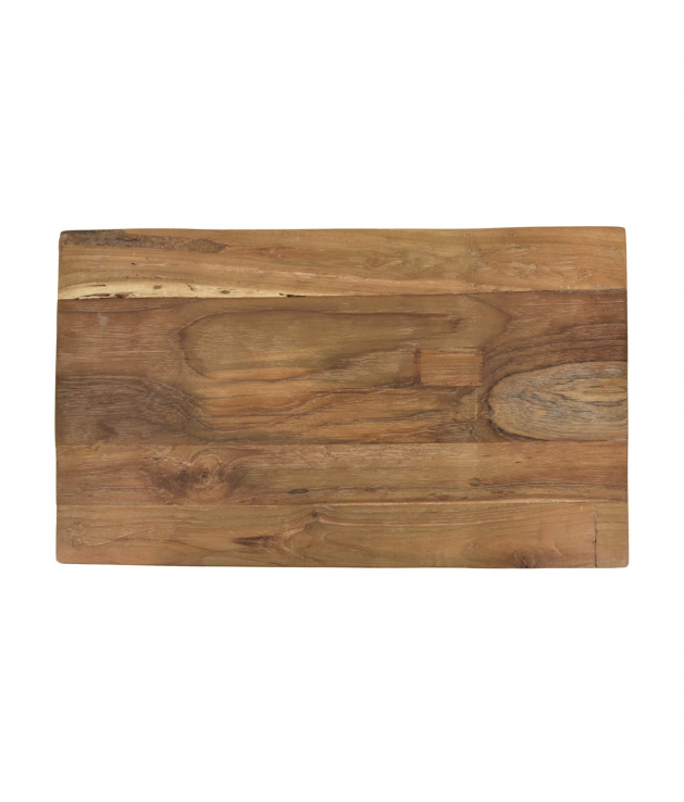 Taburete rectangular teka reciclada