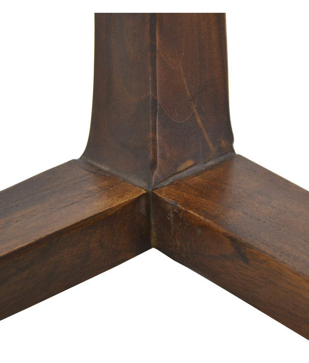 Taburete cuadrado trenza piel